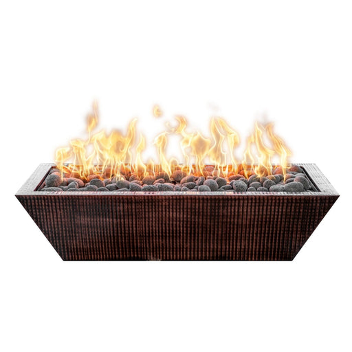 The Outdoor Plus Linear Maya | Hammered Copper Fire Bowl The Outdoor Plus