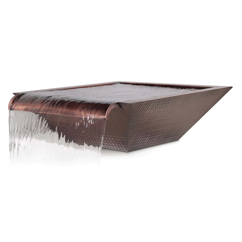 The Outdoor Plus Maya Hammered Copper Water Bowl | Wide Spillway