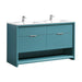 KubeBath Nudo 60" Double Sink Modern Bathroom Vanity KubeBath