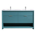 KubeBath Nudo 60" Double Sink Modern Bathroom Vanity KubeBath