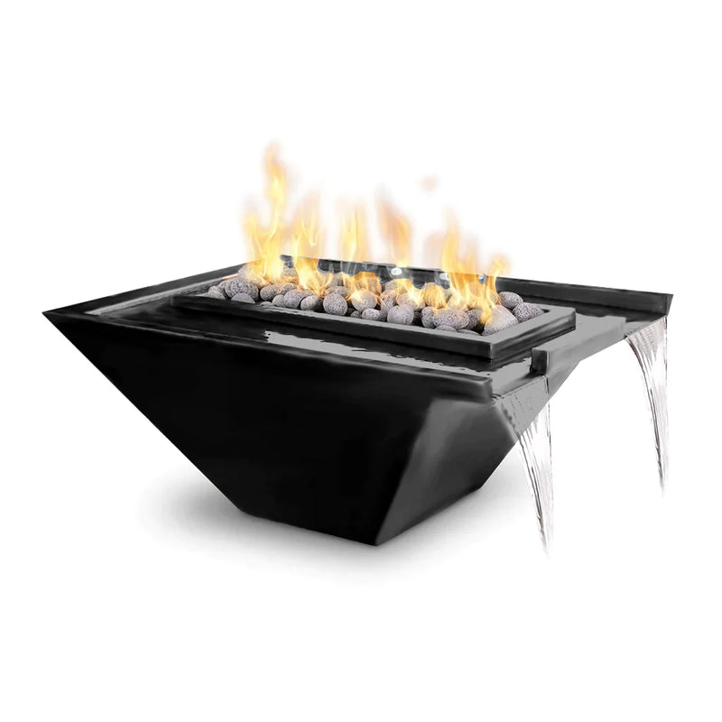 The Outdoor Plus Nile 30" Rectangular Fire & Water Bowl | Powder Coated Metal