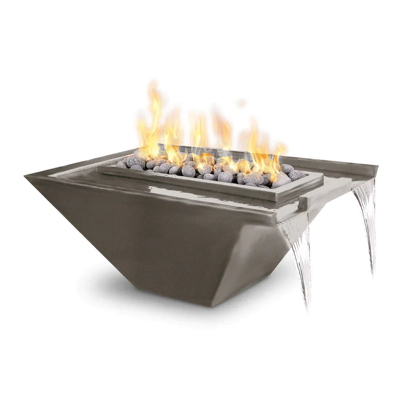 The Outdoor Plus Nile 30" Rectangular Fire & Water Bowl | Powder Coated Metal