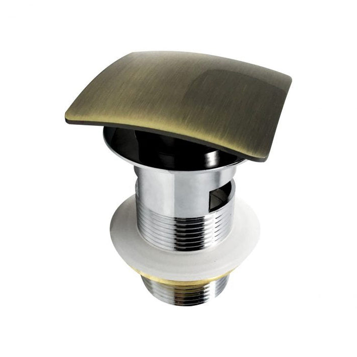 KubeBath Solid Brass Square Pop-Up Drain KubeBath