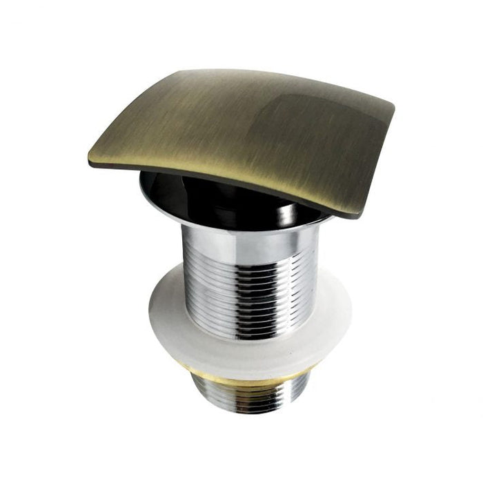 KubeBath Solid Brass Square Pop-Up Drain KubeBath