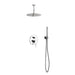 KubeBath Aqua Rondo Shower Set With Ceiling Mount, Rain Shower and Handheld KubeBath