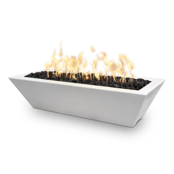 The Outdoor Plus 60" x 20" Linear Maya GFRC Fire Bowl Low Voltage Electronic Ignition | Liquid Propane The Outdoor Plus
