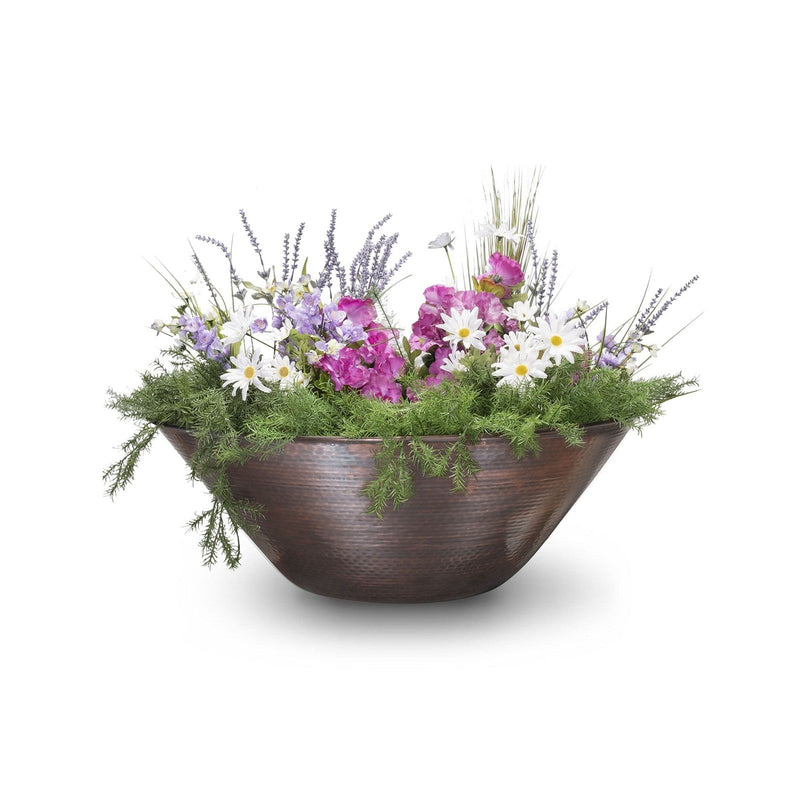 The Outdoor Plus Remi 31"Planter Bowl | Hammered Copper
