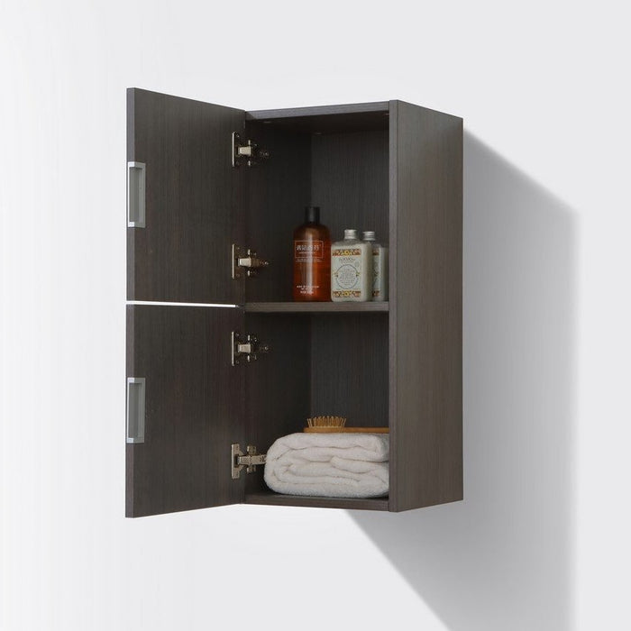 KubeBath Bliss 14" Wide by 24" High Linen Side Cabinet With Two Doors KubeBath
