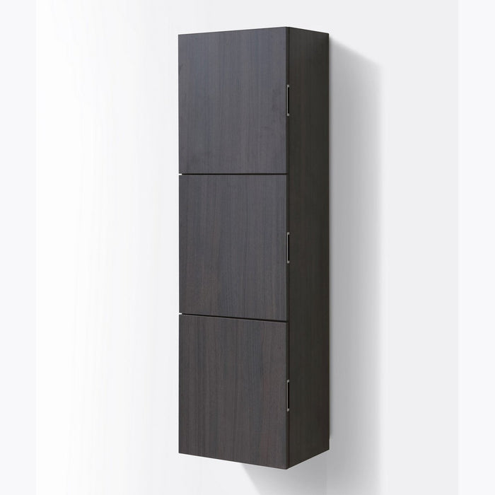 KubeBath Bliss 18" Wide by 59" High Linen Side Cabinet With Three Doors KubeBath
