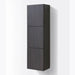 KubeBath Bliss 18" Wide by 59" High Linen Side Cabinet With Three Doors KubeBath