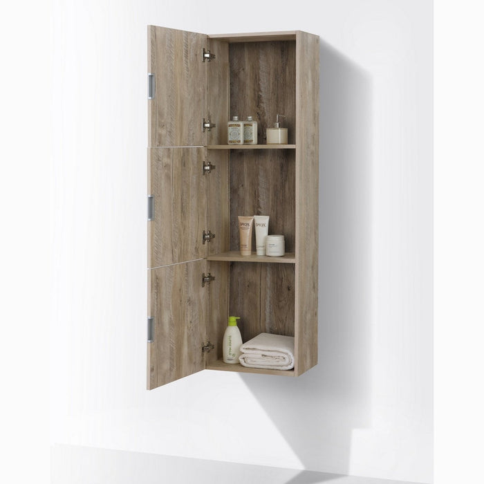 KubeBath Bliss 18" Wide by 59" High Linen Side Cabinet With Three Doors KubeBath