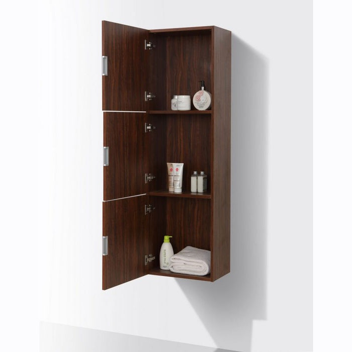 KubeBath Bliss 18" Wide by 59" High Linen Side Cabinet With Three Doors KubeBath