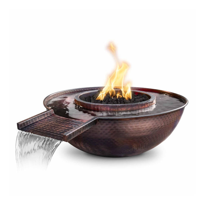 The Outdoor Plus 27" Sedona Fire & Water Bowl Gravity Spill | Hammered Copper The Outdoor Plus