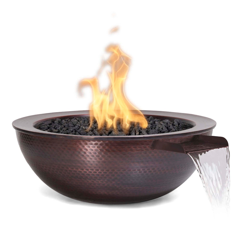 The Outdoor Plus 27" Sedona Fire & Water Bowl | Hammered Patina Copper
