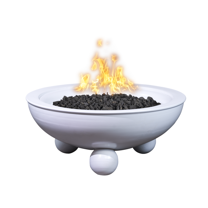The Outdoor Plus 36" Sedona Powder Coated Fire Bowl with Round Legs | Match Lit with Flame Sense The Outdoor Plus