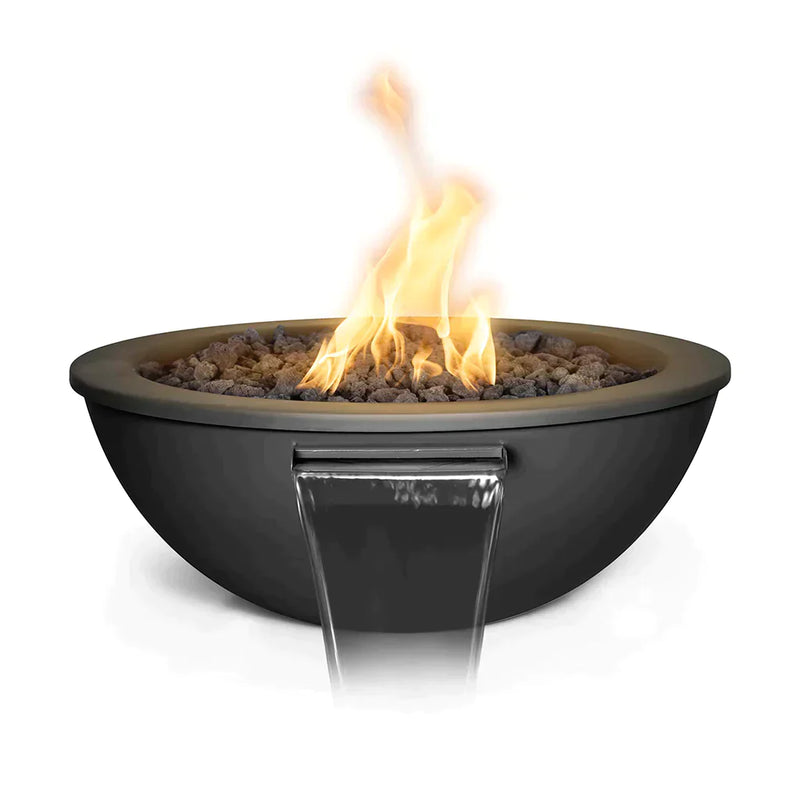 The Outdoor Plus 36" Sedona Metal Powder Coated Fire and Water Bowl | Low Voltage Electric Ignition
