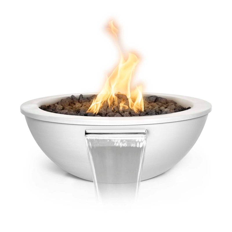 The Outdoor Plus 36" Sedona Metal Powder Coated Fire and Water Bowl | Low Voltage Electric Ignition