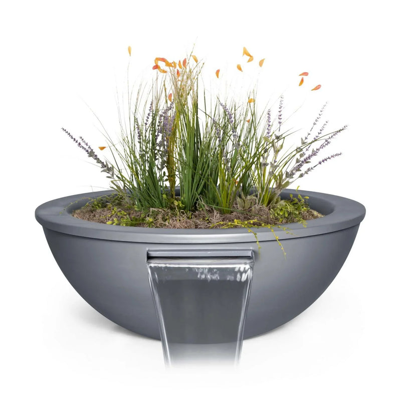 The Outdoor Plus 36" Sedona Planter & Water Bowl | Metal Powder Coated