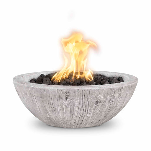 The Outdoor Plus 27" Sedona Fire Bowl | Wood Grain Concrete The Outdoor Plus