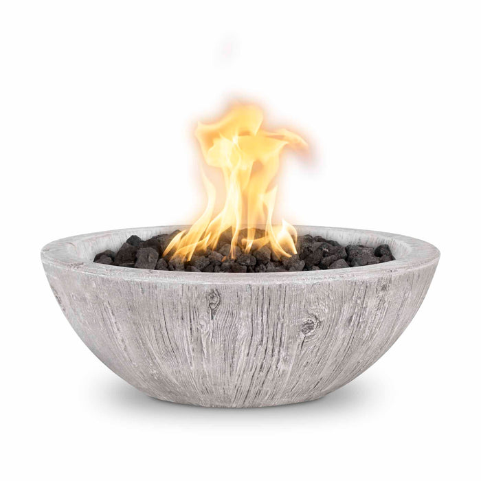 The Outdoor Plus 27" Sedona Fire Bowl | Wood Grain Concrete The Outdoor Plus