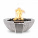 The Outdoor Plus 27" Sedona Fire & Water Bowl | Wood Grain Concrete The Outdoor Plus