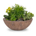 The Outdoor Plus 27" Sedona Planter Bowl | Wood Grain Concrete The Outdoor Plus