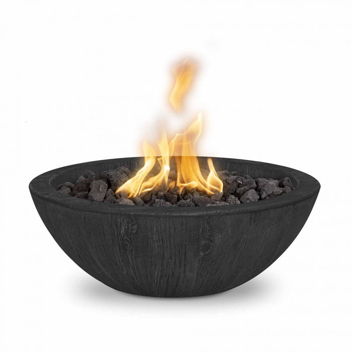 The Outdoor Plus 27" Sedona Fire Bowl | Wood Grain Concrete The Outdoor Plus