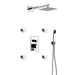 KubeBath Aqua Piazza Shower Set with Square Rain Shower, 4 Body Jets and Handheld KubeBath