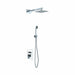 KubeBath Aqua Piazza Shower Set with Square Rain Shower and Handheld KubeBath