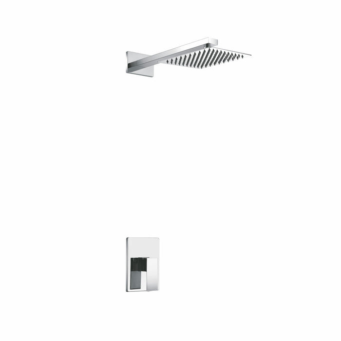 KubeBath Aqua Piazza Shower Set with Square Rain Shower KubeBath