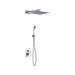 KubeBath Aqua Piazza Shower Set with Square Rain Shower and Handheld KubeBath