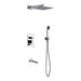 KubeBath Aqua Piazza Shower Set with Square Rain Shower, Tub Filler and Handheld KubeBath