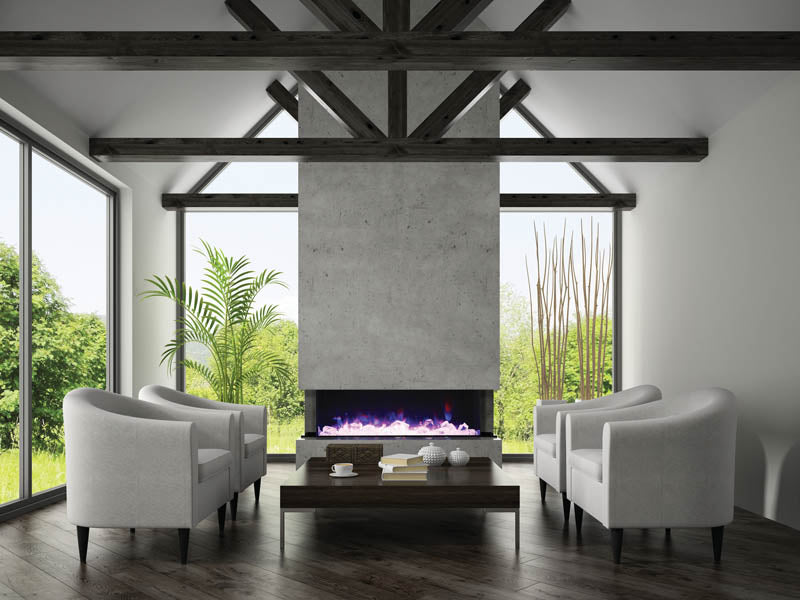 Amantii Tru View 3 Sided Electric Fireplace 72-TRU-VIEW-XL Amantii