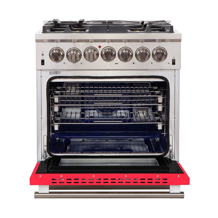 FORNO Capriasca - Titanium Professional 30" Freestanding Colored Door Gas Range FFSGS6260-30 FORNO