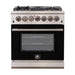 FORNO Capriasca - Titanium Professional 30" Freestanding Colored Door Gas Range FFSGS6260-30 FORNO