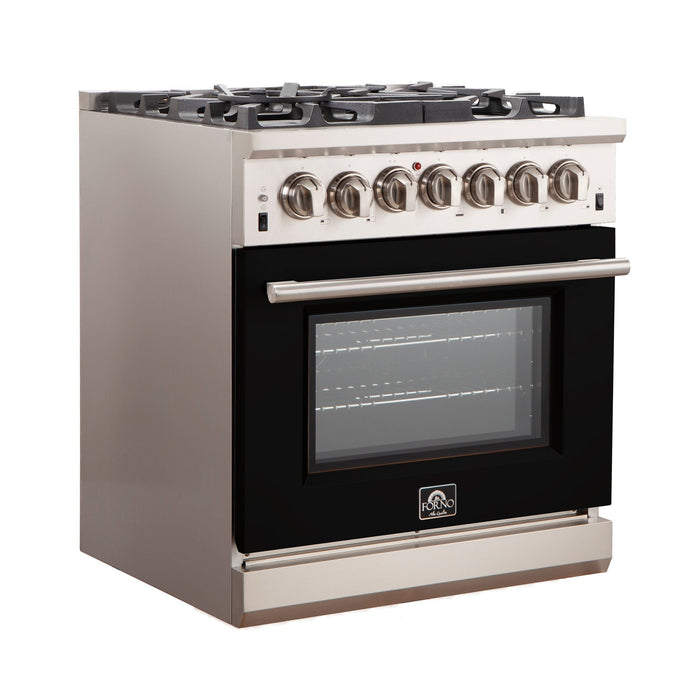 FORNO Capriasca - Titanium Professional 30" Freestanding Colored Door Gas Range FFSGS6260-30 FORNO