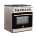 FORNO Capriasca - Titanium Professional 30" Freestanding Colored Door Gas Range FFSGS6260-30 FORNO