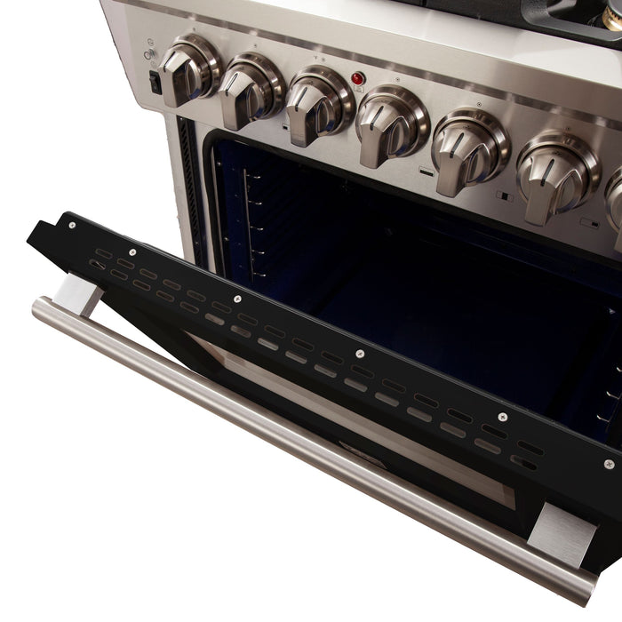 FORNO Capriasca - Titanium Professional 30" Freestanding Colored Door Gas Range FFSGS6260-30 FORNO