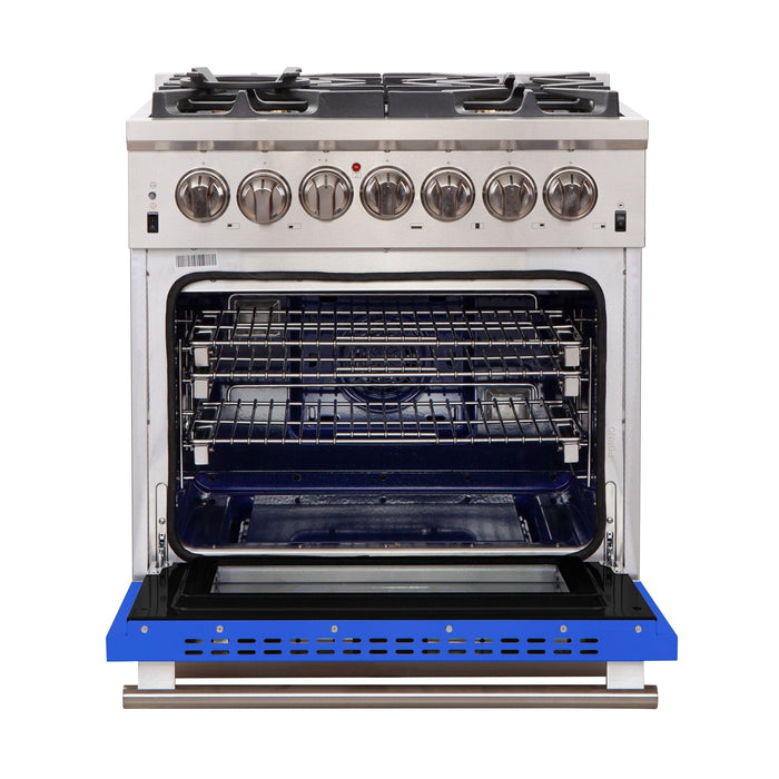 FORNO Capriasca - Titanium Professional 30" Freestanding Colored Door Gas Range FFSGS6260-30 FORNO