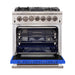 FORNO Capriasca - Titanium Professional 30" Freestanding Colored Door Gas Range FFSGS6260-30 FORNO