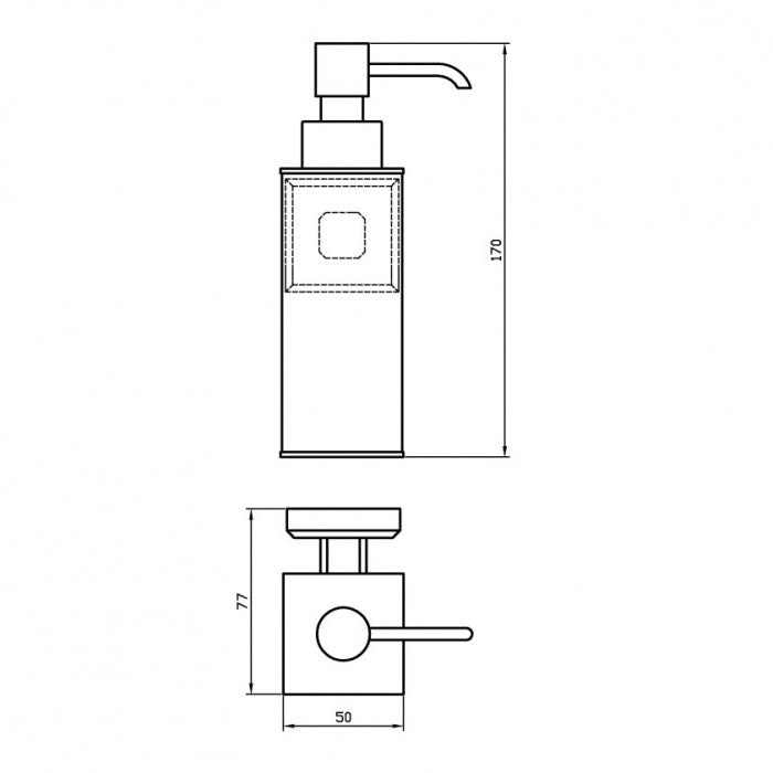KubeBath Aqua Nuon Wall Mount Stainless Steel Soap Dispenser KubeBath