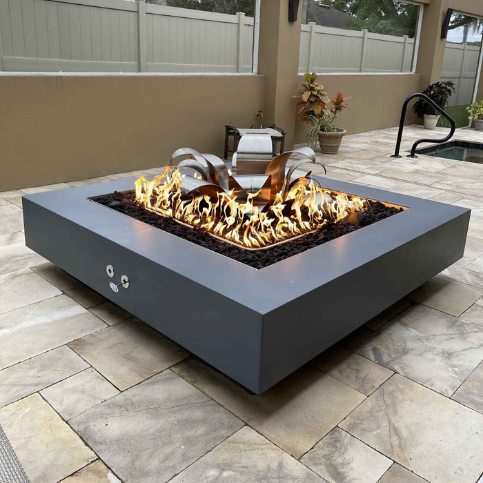 The Outdoor Plus 36" Cabo Square Fire Pit | GFRC Concrete The Outdoor Plus