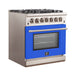 FORNO Capriasca - Titanium Professional 30" Freestanding Colored Door Gas Range FFSGS6260-30 FORNO