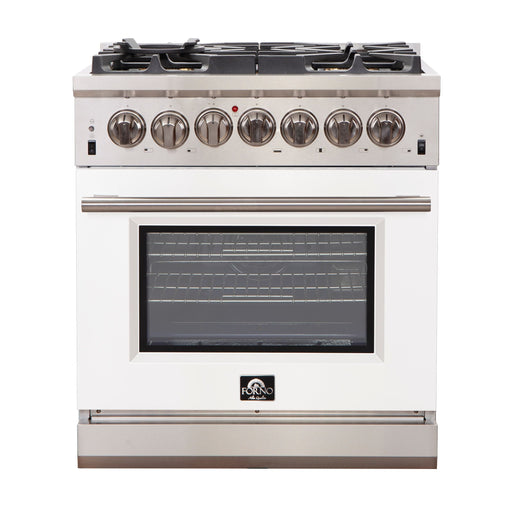 FORNO Capriasca - Titanium Professional 30" Freestanding Colored Door Gas Range FFSGS6260-30 FORNO