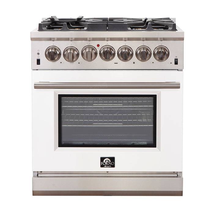 FORNO Capriasca - Titanium Professional 30" Freestanding Colored Door Gas Range FFSGS6260-30 FORNO