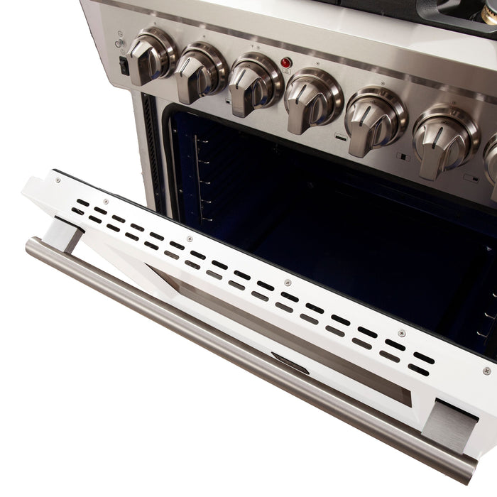 FORNO Capriasca - Titanium Professional 30" Freestanding Colored Door Gas Range FFSGS6260-30 FORNO