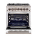 FORNO Capriasca - Titanium Professional 30" Freestanding Colored Door Gas Range FFSGS6260-30 FORNO