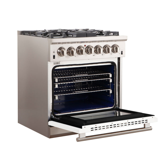 FORNO Capriasca - Titanium Professional 30" Freestanding Colored Door Gas Range FFSGS6260-30 FORNO