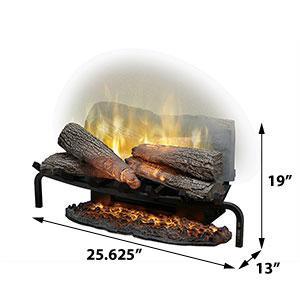 Dimplex 25" Revillusion Electric Fireplace Log Set With Ashmat - RLG25