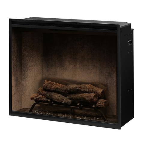 Dimplex 36" Revillusion Portrait Electric Firebox with Weathered Concrete Backer - RBF36PWC